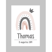 Geboorteposter Regenboog 